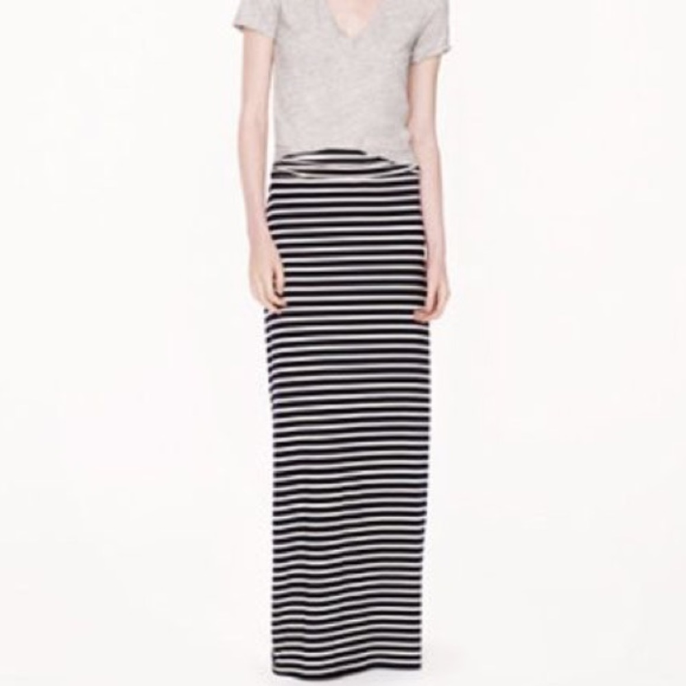 J. Crew striped maxi skirt